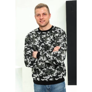 Толстовка мужская №7419 жакке (р-ры: 48-58) камуфляж с зеленым Толстовка мужская №7419 жакке (р-ры: 48-58) камуфляж с зеленым