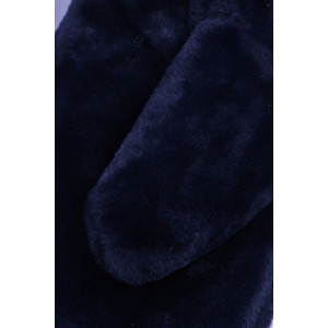 Варежки женские эко-мех GL686 темно-синий