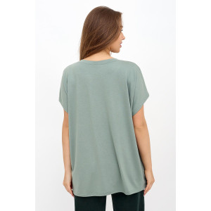 Футболка женская "Бэтти Х" вискоза (последний размер) хаки 54