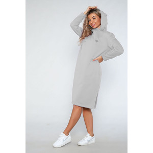 Платье женское "Китти" Р-5253 интерсофт (р-ры: 42-56) серый меланж