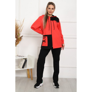 Костюм двойка женский "Фемида" С-5251 футер (р-ры: 52-62) коралл ...