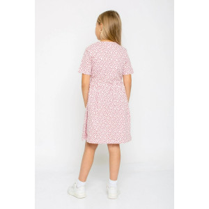 Платье детское "Самира-6" кулирка (р-ры: 98-134) розовый