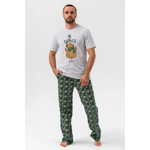 Пижама мужская "Капибара" 2165-К трикотаж (р-ры: 48-58) зеленый