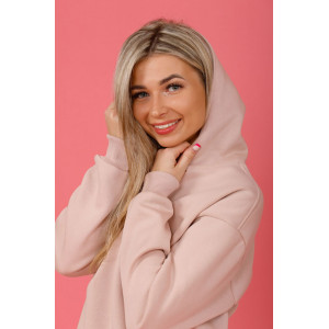 Толстовка женская 839 футер 3-х нитка с начесом пенье (последний размер) бежевый 50