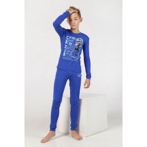 Пижама детская для мальчика "Колор-2" интерлок (последний размер) синий 164