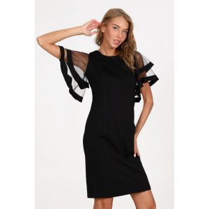 Платье женское П234 костюмная ткань (р-ры: 44-54) черный