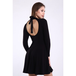 Платье женское №86070 лапша (р-ры: 42-50) черный