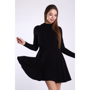 Платье женское №86070 лапша (р-ры: 42-50) черный