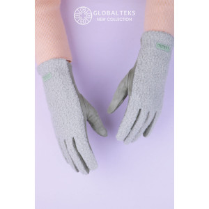 Перчатки женские шерстяные с мехом GL699 зеленый