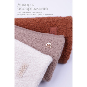 Перчатки женские шерстяные с мехом GL699 молочный