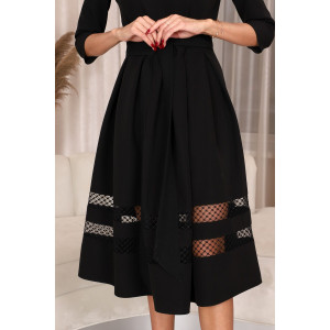 Платье женское П183 костюмная ткань (последний размер) черный 46