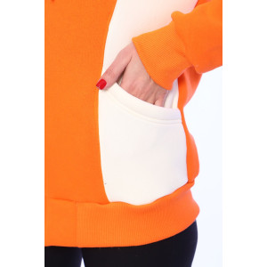 Толстовка женская №70093 футер 3-х нитка с начесом (р-ры: 44-54) оранжевый