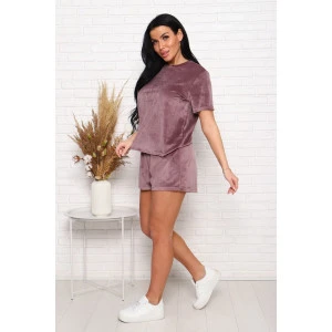 Костюм двойка женский 728 велюр (р-ры: 42-56) кофейный Костюм двойка женский 728 велюр (р-ры: 42-56) кофейный