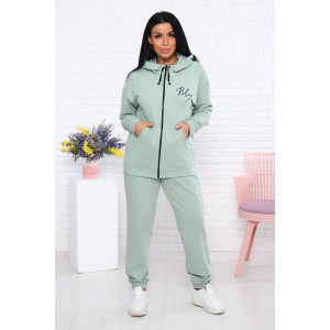 Костюм двойка женский 907-8 футер 2-х нитка с лайкрой (последний размер) светлая олива 56 Костюм двойка женский 907-8 футер 2-х нитка с лайкрой (последний размер) светлая олива 56