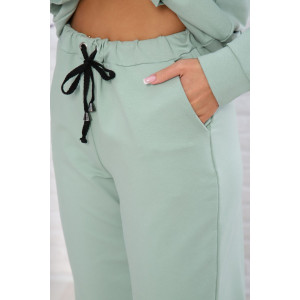 Костюм двойка женский 907-8 футер 2-х нитка с лайкрой (последний размер) светлая олива 56 Костюм двойка женский 907-8 футер 2-х нитка с лайкрой (последний размер) светлая олива 56