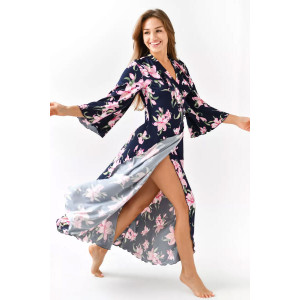 Халат женский "Матушка" масло (р-ры: 44-66) лиловый