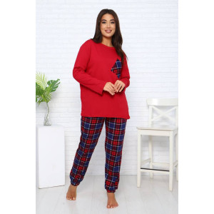 Костюм двойка женский КД-437 кулирка (последний размер) малиновый 52