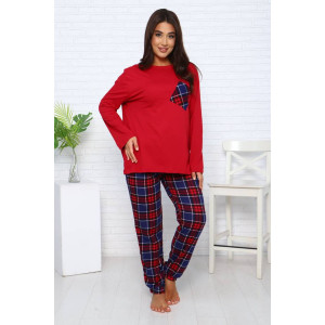 Костюм двойка женский КД-437 кулирка (последний размер) малиновый 52