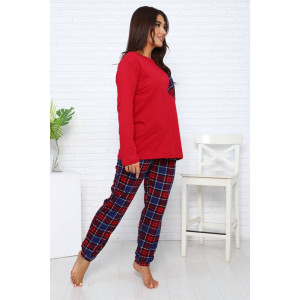 Костюм двойка женский КД-437 кулирка (последний размер) малиновый 52