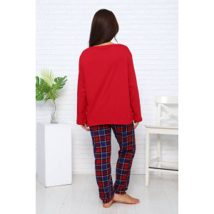 Костюм двойка женский КД-437 кулирка (последний размер) малиновый 52