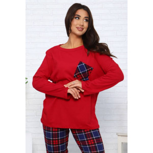 Костюм двойка женский КД-437 кулирка (последний размер) малиновый 52