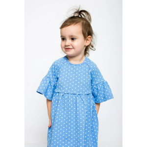 Платье детское "Рози-8" кулирка (р-ры: 92-134) голубой