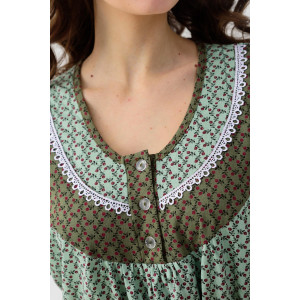 Сорочка женская "Цветочек" 16-К трикотаж (р-ры: 48-62) зеленый