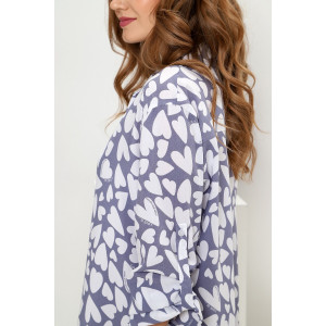 Туника-рубашка женская "Макао-4" штапель (р-ры: 46-58) серый