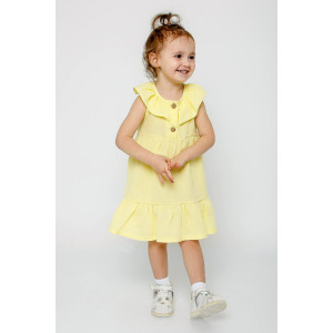 Платье детское "Тома-2" муслин (р-ры: 86-122) светло-жёлтый
