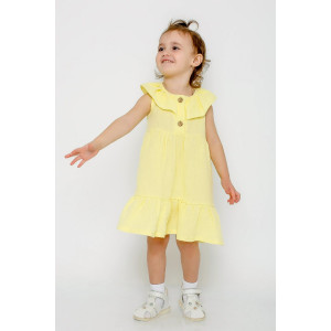 Платье детское "Тома-2" муслин (р-ры: 86-122) светло-жёлтый