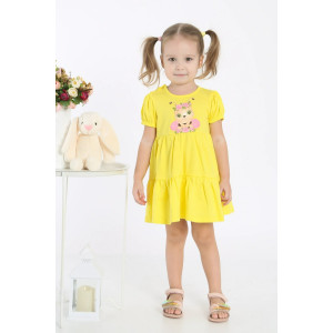 Платье детское "Вероника-2" кулирка (р-ры: 86-116) жёлтый