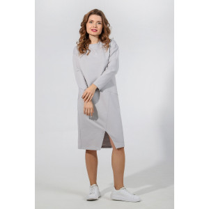Платье женское "Спортикс-1" футер 2-х нитка карде (р-ры: 44-56) светло-серый