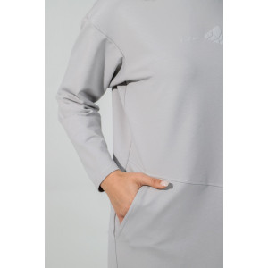 Платье женское "Спортикс-1" футер 2-х нитка карде (р-ры: 44-56) светло-серый