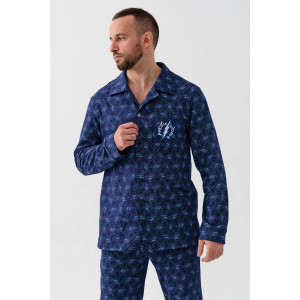 Пижама мужская "Молния" 2176-К трикотаж (р-ры: 48-58) синий