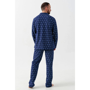 Пижама мужская "Молния" 2176-К трикотаж (р-ры: 48-58) синий