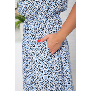 Платье женское "Ассоль" штапель (р-ры: 44-54) голубые кольца