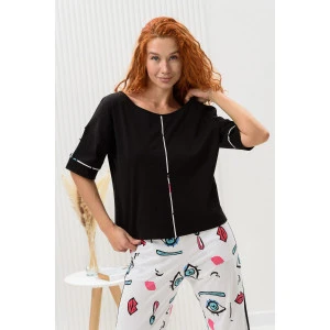 Костюм двойка женский №8436 кулирка (р-ры: 42-56) белый Костюм двойка женский №8436 кулирка (р-ры: 42-56) белый