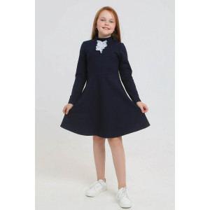 Платье детское "Школа-8" футер петля (р-ры: 128-152) тёмно-синий