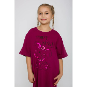 Платье детское "Шарлин-3" кулирка (р-ры: 134-164) бордовый