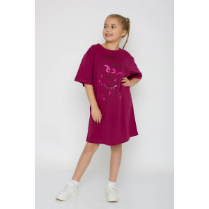 Платье детское "Шарлин-3" кулирка (р-ры: 134-164) бордовый