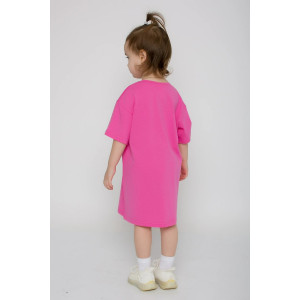 Платье детское "Шарлин-3" кулирка (р-ры: 98-128) ярко-розовый