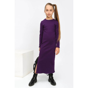 Платье детское "Мартиша-21" кашкорсе (последний размер) баклажан 146