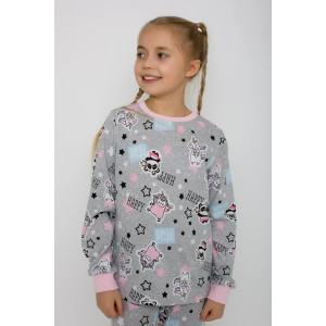 Пижама детская "Сплюша-5" кулирка (р-ры: 86-134) серый