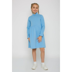 Платье детское "Крокус-3" кулирка с лайкрой (р-ры: 110-140) голубой