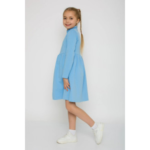Платье детское "Крокус-3" кулирка с лайкрой (р-ры: 110-140) голубой