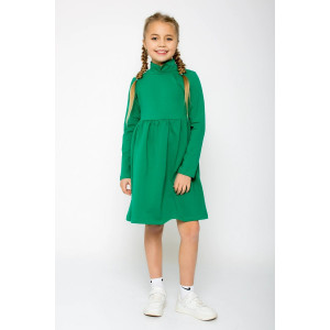Платье детское "Крокус-2" кулирка с лайкрой (р-ры: 110-140) зелёный