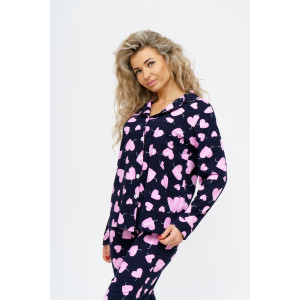 Пижама женская 941 кулирка (р-ры: 44-58) розовые сердечки