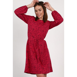 Платье женское П180ш шелк (р-ры: 44-52) розовый-черный