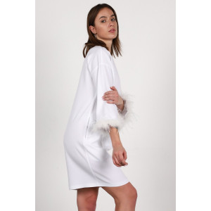 Платье женское №П239п костюмная ткань (р-ры: 44-52) белый