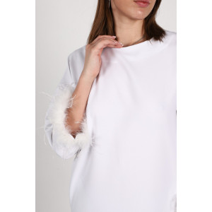 Платье женское №П239п костюмная ткань (р-ры: 44-52) белый